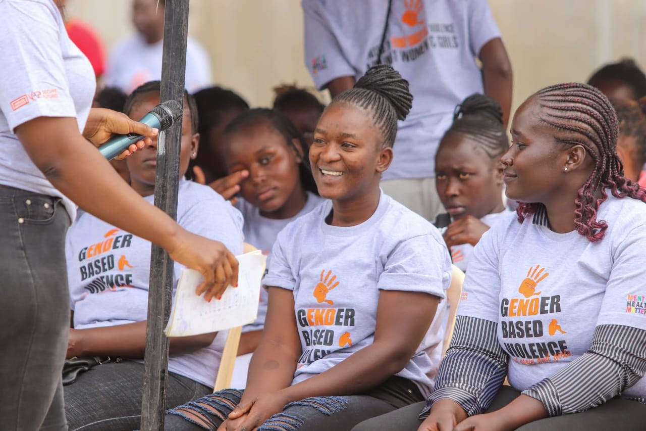 Community members working together